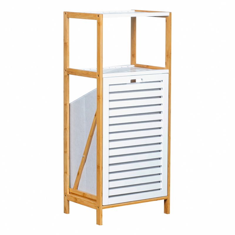 סל כביסה עם 2 מדפים במבוק