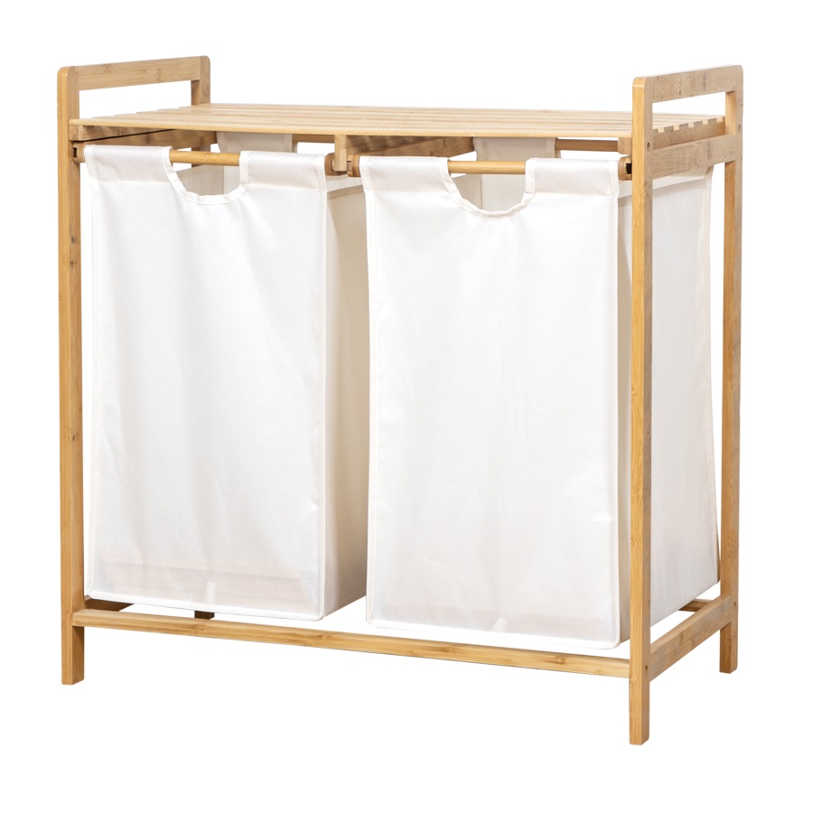 סל כביסה 2 תאים במבוק