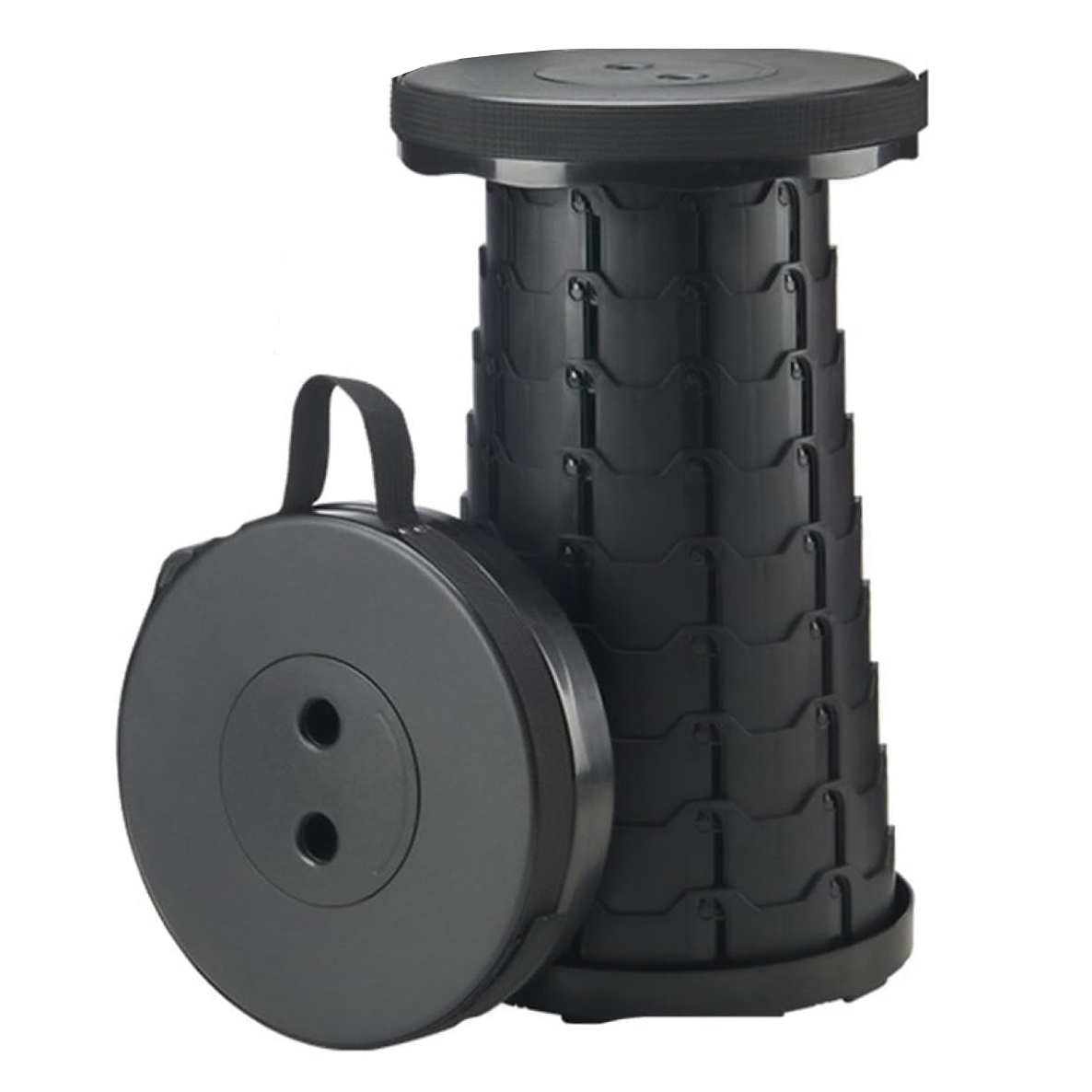 שרפרף טלסקופי מתקפל שחור