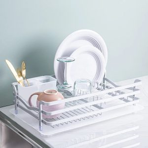 מתקן ייבוש כלים אלומיניום לבן