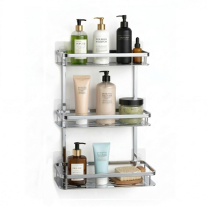 מתלה אחסון מלבני 3 קומות לאמבטיה